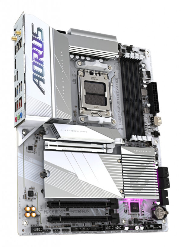 GIGABYTE B650E AORUS ELITE X AX ICE AMD B650 Socket AM5 ATX - Afbeelding 3