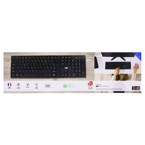 T'nB KBWBK toetsenbord Universeel RF Draadloos AZERTY Frans Zwart - Afbeelding 6