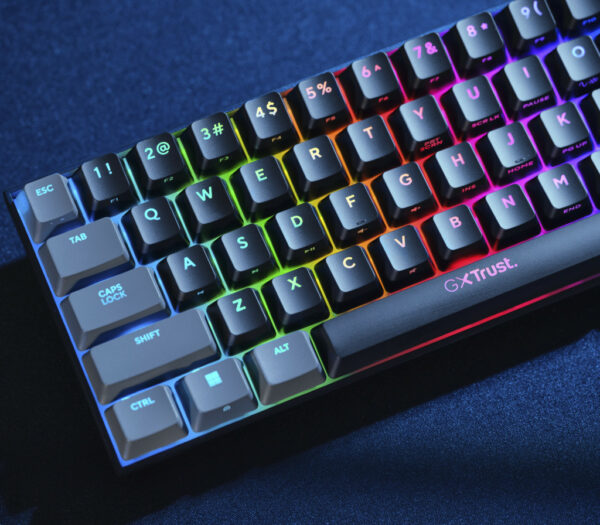 Trust GXT 867 Acira toetsenbord Gamen USB AZERTY Belgisch Zwart, Grijs - Afbeelding 8