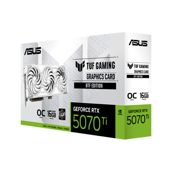 ASUS TUF-RTX5070TI-O16G-BTF-WHITE NVIDIA GeForce RTX 5070 Ti 16 GB GDDR7 - Afbeelding 5
