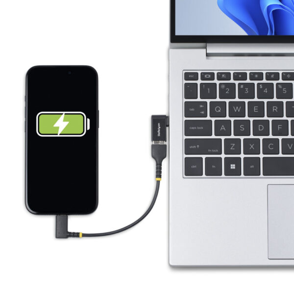StarTech.com Haakse USB-C naar USB-A Adapter, USB 5Gbps, 3A, USB-C Male naar USB-A Female Converter, Duurzame Metalen Behuizing - Afbeelding 6