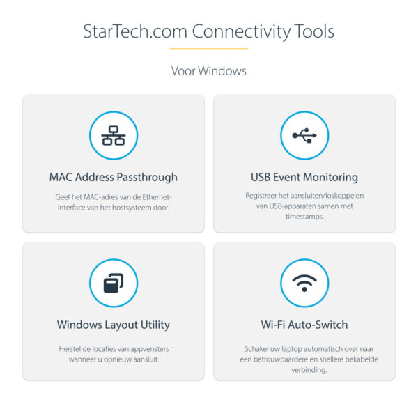 StarTech.com USB4 Docking Station, USB-C 40Gbps, Dual HDMI Video, Tot 2x 4K 60Hz 4:4:4 (RGB) of 2x 4K 120Hz 4:2:2, Multi-Monitor - Afbeelding 19