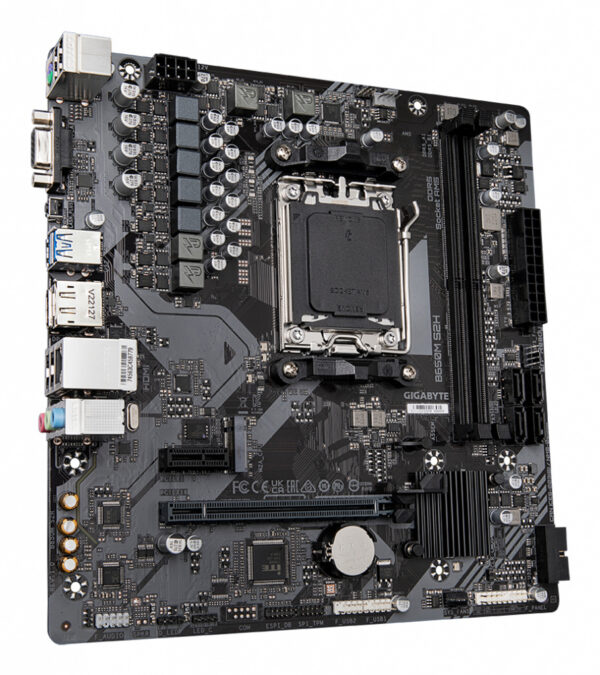GIGABYTE B650M S2H moederbord AMD B650 Socket AM5 micro ATX - Afbeelding 2