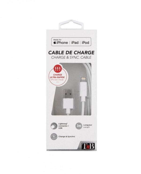 T'nB CIIPLIGHT3WH Lightning-kabel - Afbeelding 2