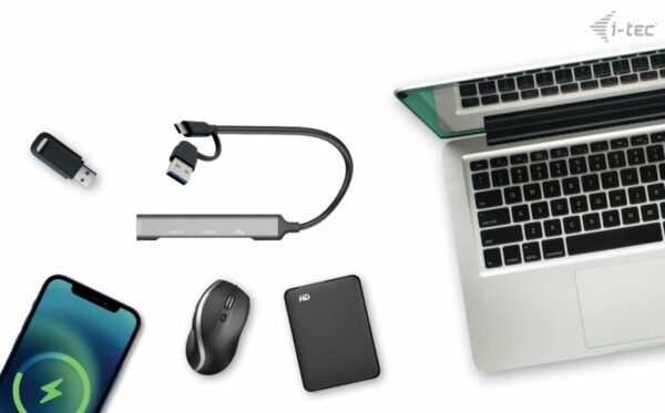 i-tec USB-A/USB-C Metal HUB 1x 3.1+3x2.0 - Afbeelding 3