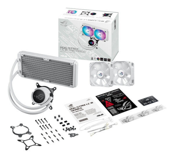 ASUS ROG Strix LC III 240 ARGB White Edition Processor Kit voor vloeistofkoeling 12 cm Wit - Afbeelding 8
