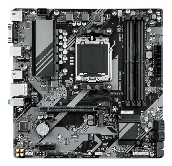 GIGABYTE A620M DS3H moederbord AMD A620 Socket AM5 micro ATX - Afbeelding 4