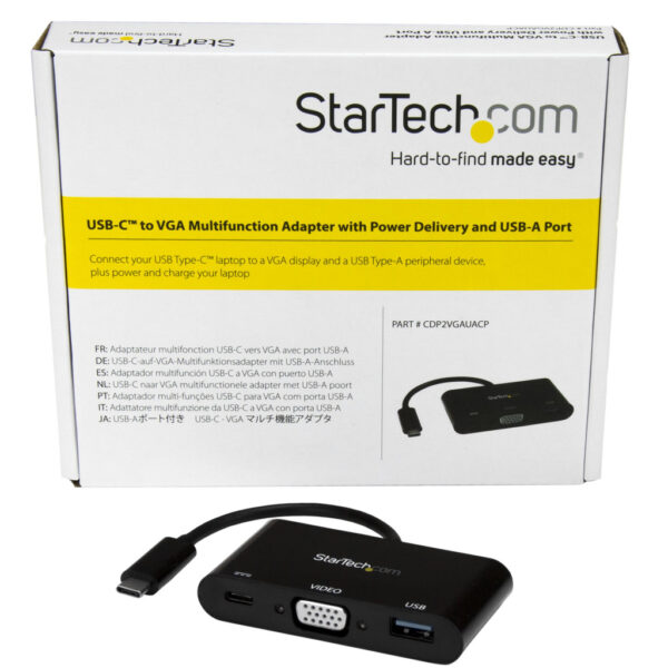 StarTech.com USB-C naar VGA multifunctionele adapter met Power Delivery en USB-A poort - Afbeelding 6