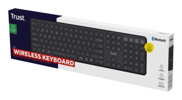 Trust Vaiya toetsenbord Universeel USB + RF Wireless + Bluetooth AZERTY Belgisch Zwart - Afbeelding 6