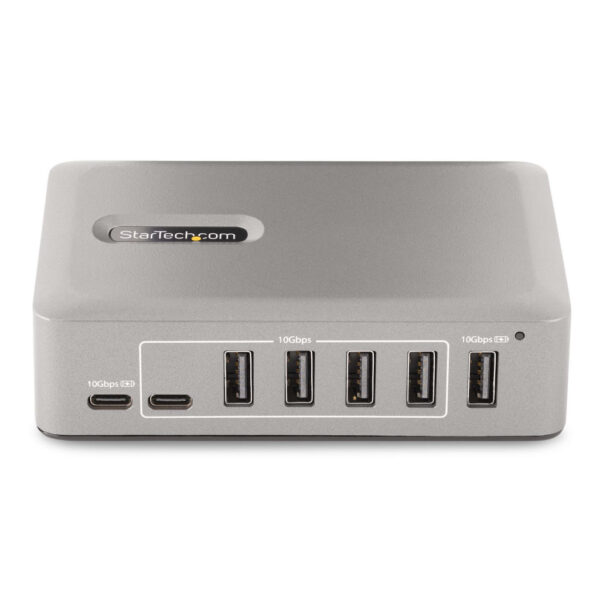 StarTech.com 10-Port USB-C Hub, 8x USB-A + 2x USB-C, Self-Powered met 65W Power Supply, USB 3.1 10Gbps, Desktop/Laptop USB Hub m - Afbeelding 3
