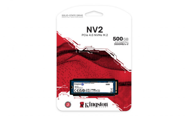 Kingston Technology 500G NV2 M.2 2280 PCIe 4.0 NVMe SSD - Afbeelding 4