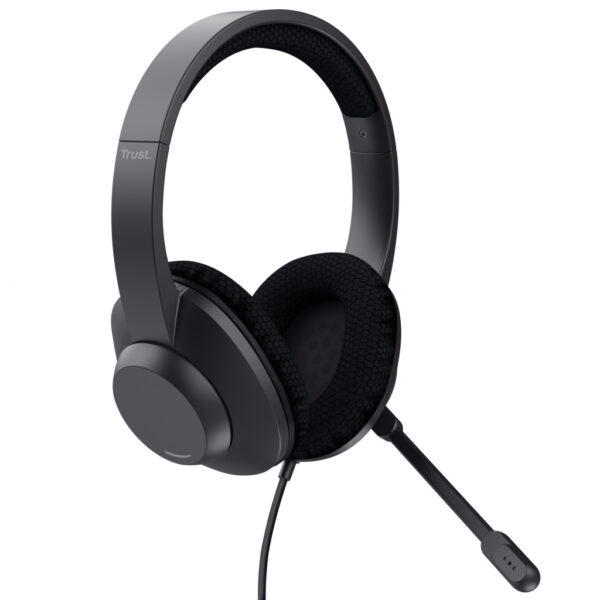 Trust Ayda Max Headset Bedraad Hoofdband Oproepen/muziek USB Type-C / USB Type-A Zwart - Afbeelding 2