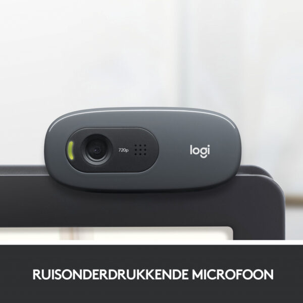 Logitech 960-001063 webcam 3 MP 1280 x 720 Pixels USB Donkergrijs - Afbeelding 9