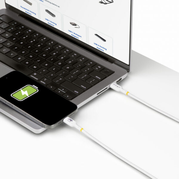 StarTech.com 3m USB-C Laadkabel, Charge & Sync, 240W (5A) PD EPR, USB 2.0, Laptop Type C Laadkabel, USB-IF Gecertificeerd, TPE - Afbeelding 6