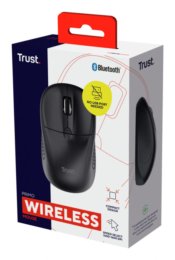 Trust Primo muis Reizen Ambidextrous Bluetooth Optisch 1600 DPI - Afbeelding 8