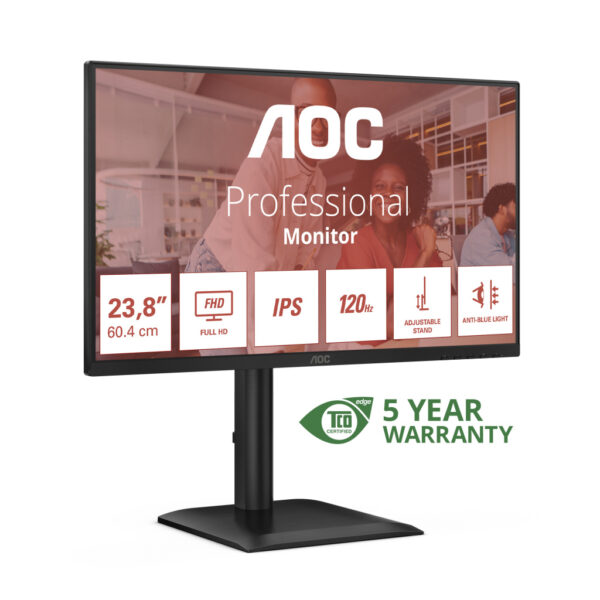 AOC 24E4U computer monitor 60,5 cm (23.8") 1920 x 1080 Pixels Full HD LED Zwart - Afbeelding 23