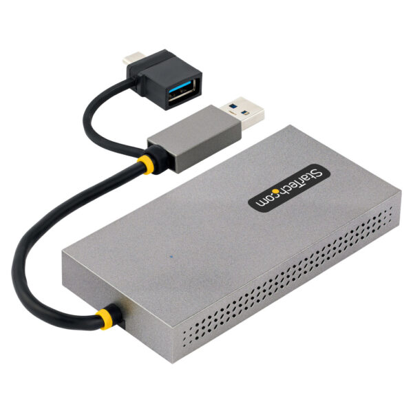 StarTech.com USB naar HDMI Adapter, USB 3.0 naar Dual HDMI Converter, USB A/C naar 2x HDMI Schermen (1x 4K30Hz, 1x 1080p), Geïnt - Afbeelding 2