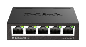 D-Link DGS-105 Unmanaged L2 Gigabit Ethernet (10/100/1000) Zwart