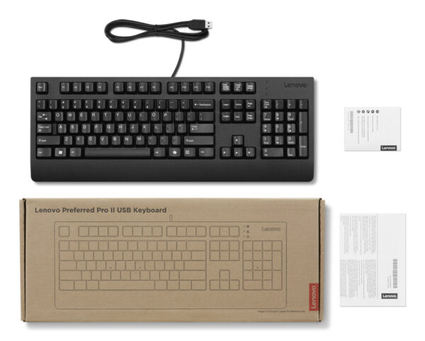 Lenovo Preferred Pro II toetsenbord Thuis/Werk USB Amerikaans Engels Zwart - Afbeelding 4