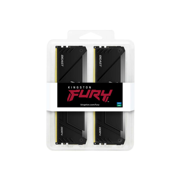 Kingston Technology FURY Beast 32GB 3200MT/s DDR4 CL16 DIMM (Sets van 2) 1Gx8 RGB - Afbeelding 3