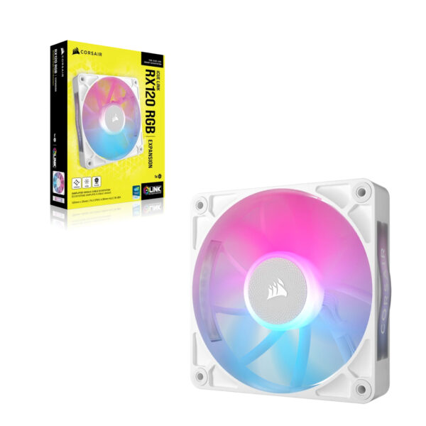 Corsair iCUE LINK RX120 RGB Computer behuizing Ventilator 12 cm Wit 1 stuk(s) - Afbeelding 2