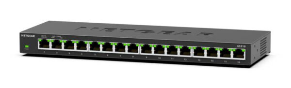NETGEAR GS316 Unmanaged L2 Gigabit Ethernet (10/100/1000) Zwart - Afbeelding 3