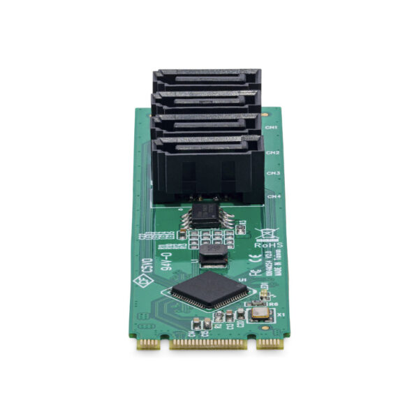 StarTech.com 4-Port M.2 naar SATA Adapter Kaart, M.2 PCIe 3.0 naar SATA HDD/SSD Uitbreidingskaart, ASM1064 Chipset, M.2 NVMe naa - Afbeelding 5