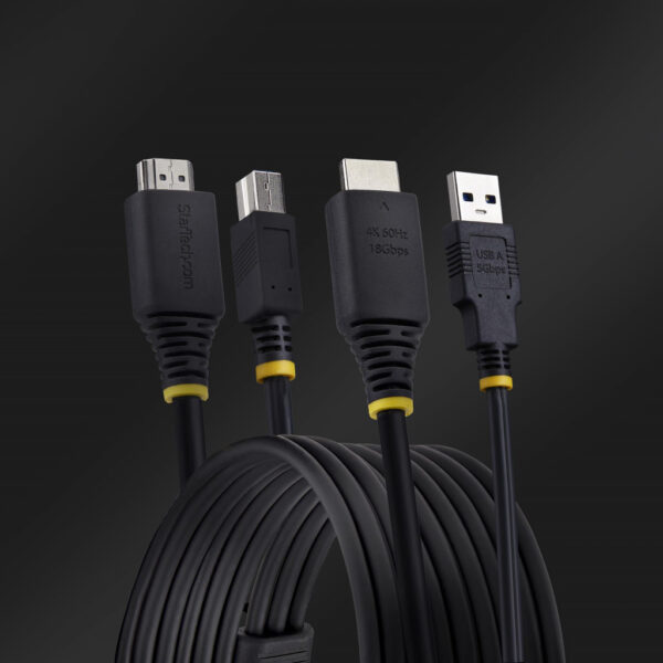 StarTech.com 1,8m HDMI en USB KVM Kabel, 5Gbps, 4K 60Hz, HDR10, HDMI audio, HDMI 2.0 en USB Combo Kabel voor KVM Switches - Afbeelding 6