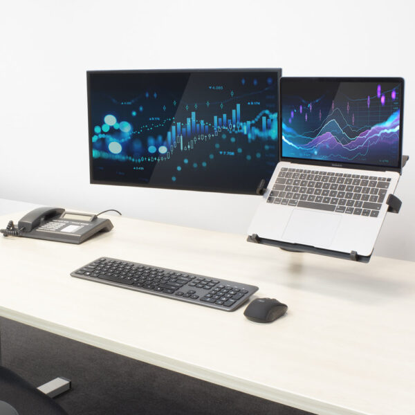 ACT Monitorarm 32" met laptophouder, 1 scherm - Afbeelding 5