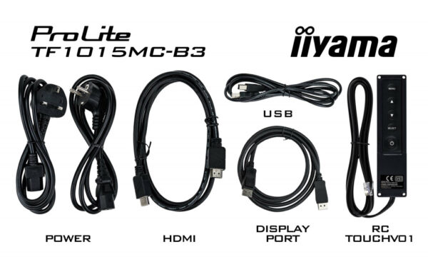iiyama TF1015MC-B3 beeldkrant Interactief flatscreen 25,6 cm (10.1") LED 500 cd/m² HD Zwart Touchscreen - Afbeelding 8