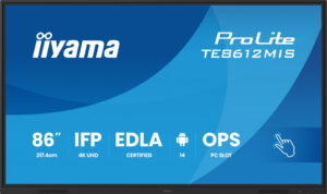 iiyama TE8612MIS-B4AG beeldkrant Digitale signage flatscreen 165,1 cm (65") LCD Wifi 400 cd/m² 4K Ultra HD Zwart Touchscreen Typ