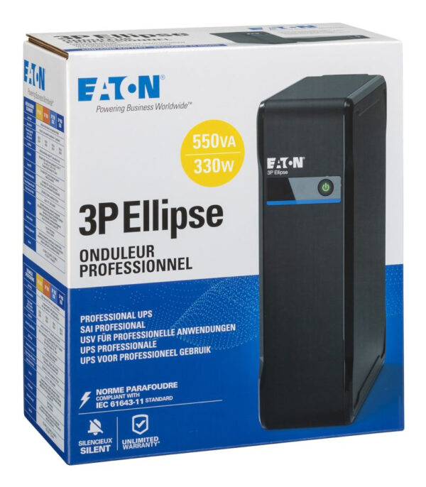 Eaton 3P Ellipse 550 IEC UPS Stand-by (Offline) 0,55 kVA 330 W 4 AC-uitgang(en) - Afbeelding 6