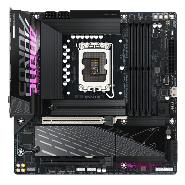GIGABYTE B860M AORUS ELITE WIFI6E Intel B860 LGA 1851 (Socket V1) micro ATX - Afbeelding 2