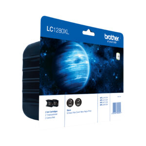 Brother LC1280XLBKBP2 inktcartridge 2 stuk(s) Origineel Zwart