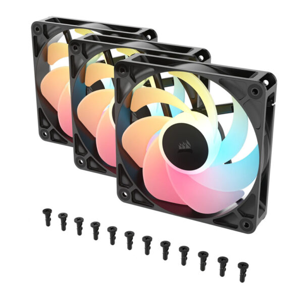 Corsair RS120-R ARGB Computer behuizing Ventilator 12 cm Zwart 3 stuk(s) - Afbeelding 3