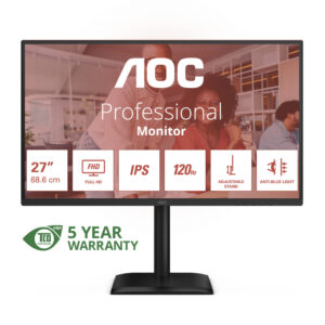 AOC 27E4U computer monitor 68,6 cm (27") 1920 x 1080 Pixels Full HD LED Zwart
