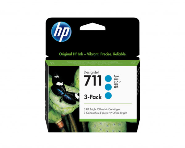 HP 711 cyaan DesignJet inktcartridges, 29 ml, 3-pack