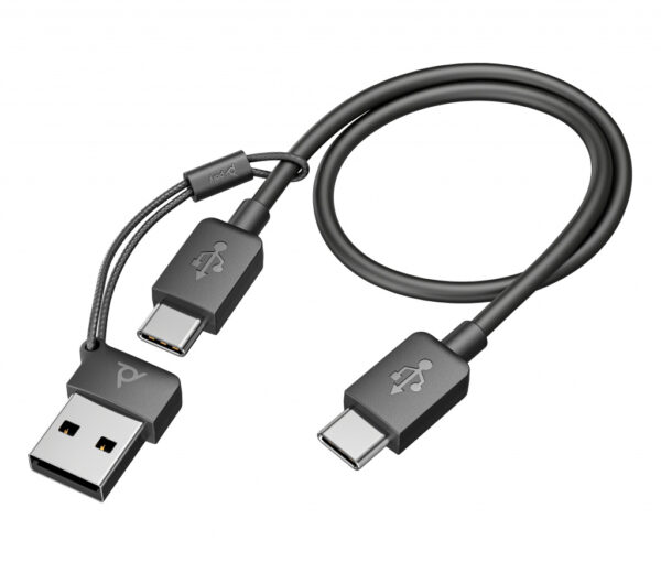 Poly Voyager Focus 2 USB-C-C Headset +USB-C/A Adapter - Afbeelding 8