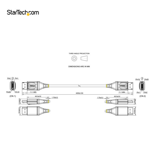 StarTech.com 4m VESA Gecertificeerde DisplayPort 1.4 Kabel - 8K 60Hz HDR10 - Ultra HD 4K 120Hz Video - DP 1.4 Kabel - Voor Scher - Afbeelding 11