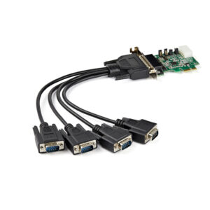 StarTech.com 4 Port PCI Express RS232 Seriële Kaart, PCIe RS232 Serial Host Controller Kaart, PCIe naar Serial DB9 Adapter Kaart