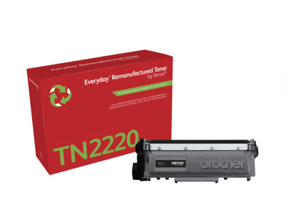 Everyday™ Mono Remanufactured Toner van Xerox compatible met Brother (TN2220), Hoge capaciteit