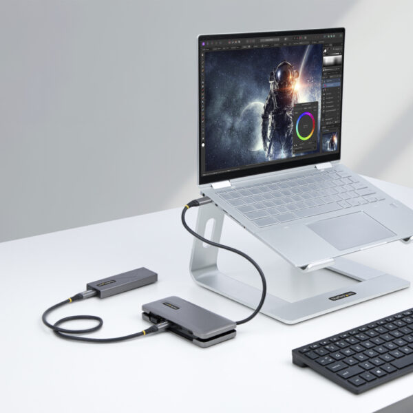 StarTech.com 4-Port USB-C Hub, 1x USB-A & 3x USB-C Ports, USB 3.1 10Gbps, Bus Powered USB Hub, USB Type C Hub met 25cm Wrap-Arou - Afbeelding 9