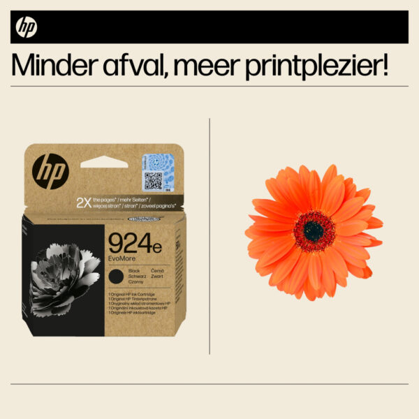 HP 924e EvoMore originele zwarte inktcartridge - Afbeelding 2
