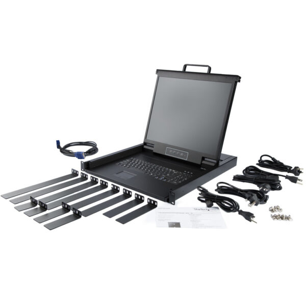 StarTech.com KVM Rack Console, Single Port VGA KVM met 17" LCD Scherm voor Server Rack, Complete Universele 1U LCD KVM Lade met - Afbeelding 7