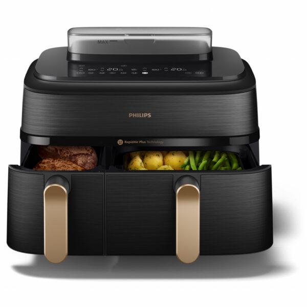 Philips 5000 series NA552/00 friteuse Dubbel 9 l Vrijstaand 2750 W Heteluchtfriteuse Zwart - Afbeelding 5