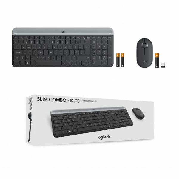 Logitech 920-009204 toetsenbord Inclusief muis Universeel RF Draadloos QWERTY US International Grafiet - Afbeelding 9