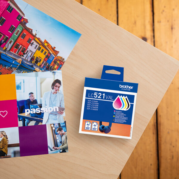 Brother LC521VAL inktcartridge 4 stuk(s) Origineel Zwart, Cyaan, Magenta, Geel - Afbeelding 4