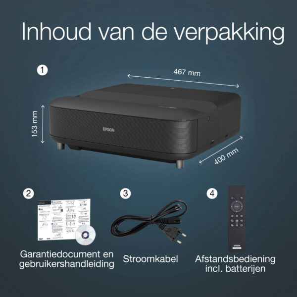 Epson EH-LS650B 4K PRO-UHD smart laserprojector, 3600 lumen, scherm van maximaal 120 inch - Afbeelding 18