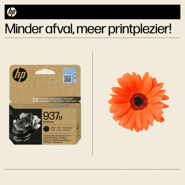 HP 937e EvoMore originele zwarte inktcartridge - Afbeelding 2