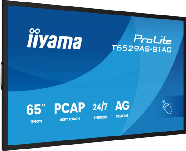 iiyama T6529AS-B1AG beeldkrant Interactief flatscreen 163,8 cm (64.5") LED Wifi 500 cd/m² 4K Ultra HD Zwart Touchscreen Type p - Afbeelding 6